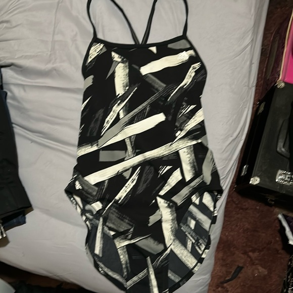 Adidas Code of Tribe Print Open Back Swimsuit - Picture 2 of 9